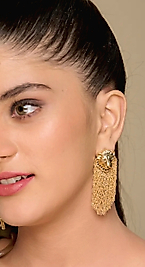 Kararmaz Çelik aslan figürlü küpe